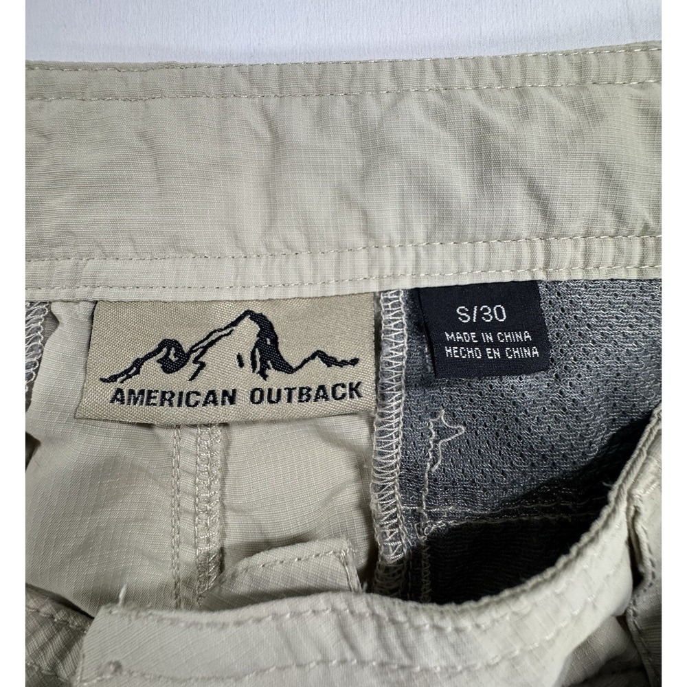 American Outback Men's Beige Hiking Cargo Pants Nylon/Polyester Size S/30 - Picture 4 of 12